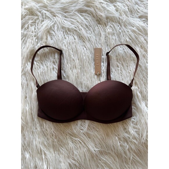 Skims Ultimate Push Up Strapless Bra Cocoa Size 30D - Picture 4 of 10